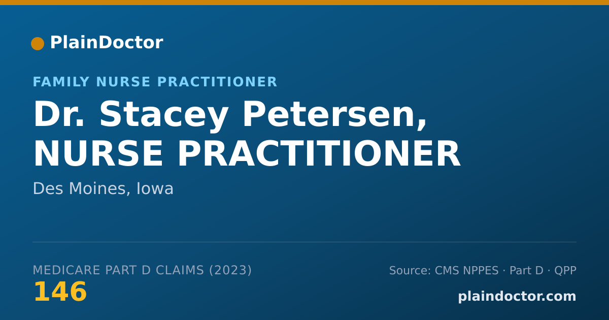 Shareable card for Stacey Petersen, NURSE PRACTITIONER - Family Nurse Practitioner, Des Moines, IA