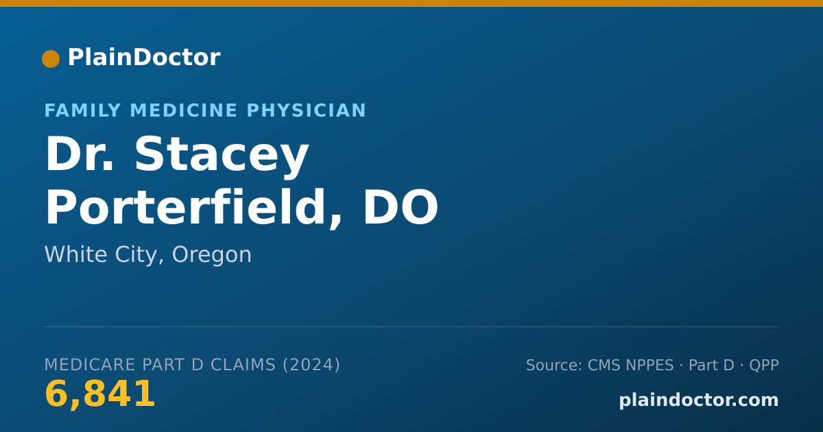 Shareable card for Stacey Porterfield, DO - Family Medicine Physician, White City, OR