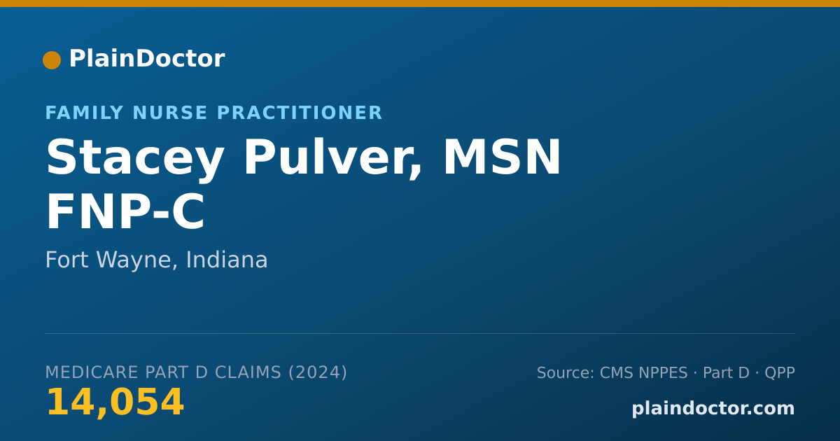 Shareable card for Stacey Pulver, MSN FNP-C - Family Nurse Practitioner, Fort Wayne, IN