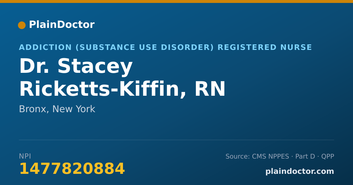 Shareable card for Stacey Ricketts-Kiffin, RN - Addiction (Substance Use Disorder) Registered Nurse, Bronx, NY