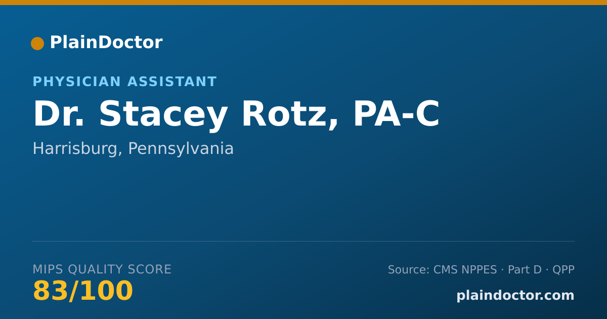 Shareable card for Stacey Rotz, PA-C - Physician Assistant, Harrisburg, PA