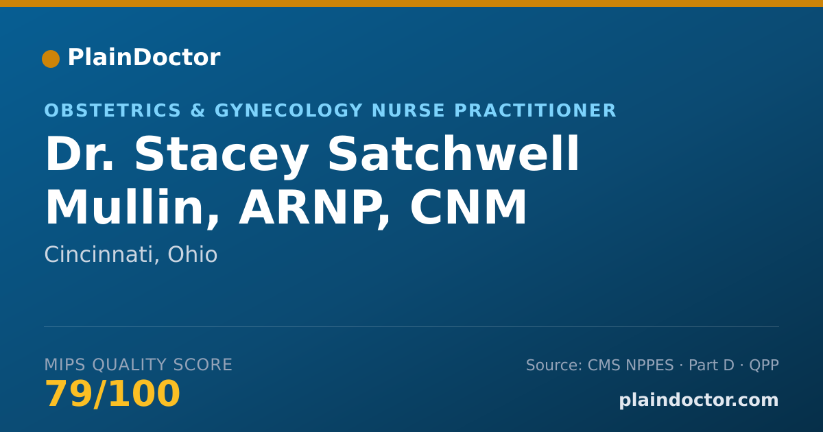 Shareable card for Stacey Satchwell Mullin, ARNP, CNM - Obstetrics & Gynecology Nurse Practitioner, Cincinnati, OH