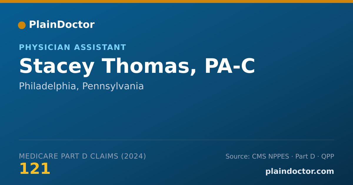 Shareable card for Stacey Thomas, PA-C - Medical Physician Assistant, Philadelphia, PA