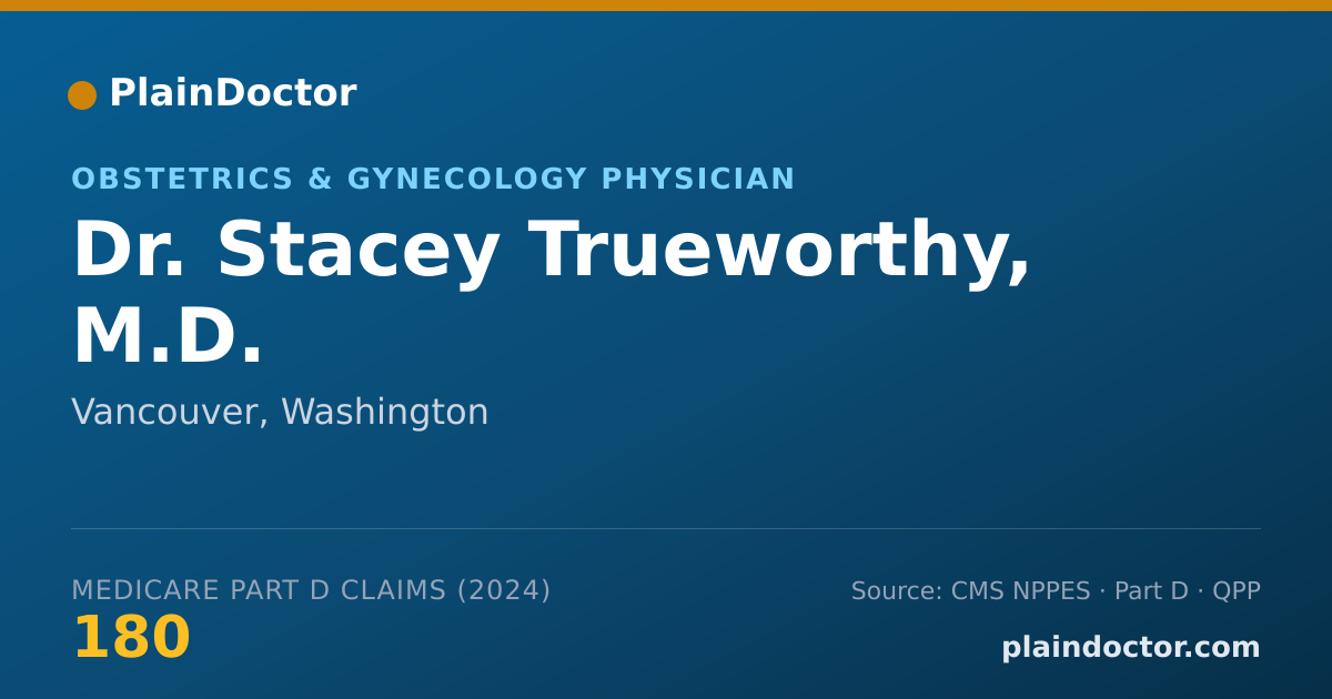 Shareable card for Stacey Trueworthy, M.D. - Obstetrics & Gynecology Physician, Vancouver, WA