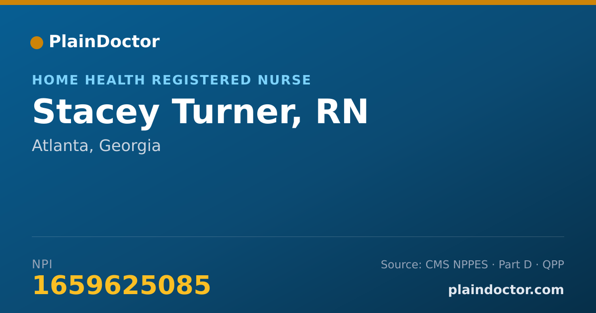 Shareable card for Stacey Turner, RN - Home Health Registered Nurse, Atlanta, GA
