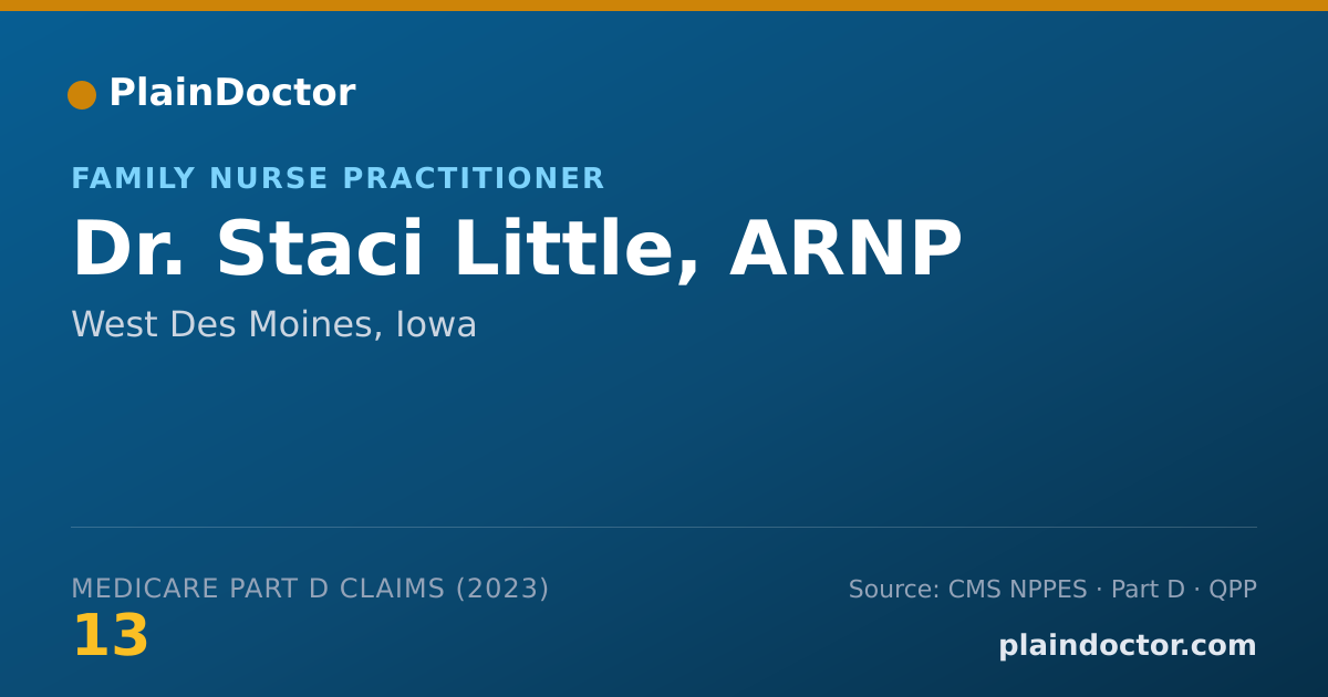Shareable card for Staci Little, ARNP - Family Nurse Practitioner, West Des Moines, IA