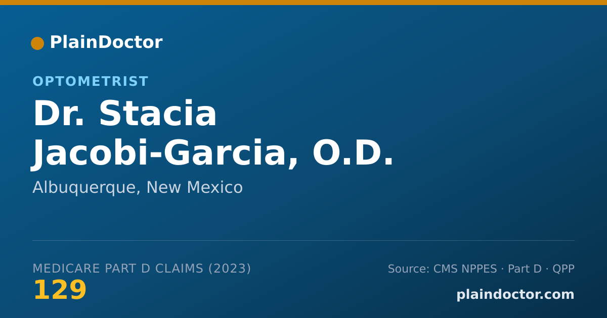 Shareable card for Stacia Jacobi-Garcia, O.D. - Optometrist, Albuquerque, NM