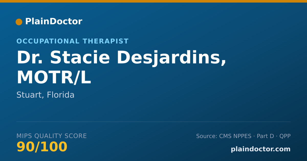 Shareable card for Stacie Desjardins, MOTR/L - Occupational Therapist, Stuart, FL