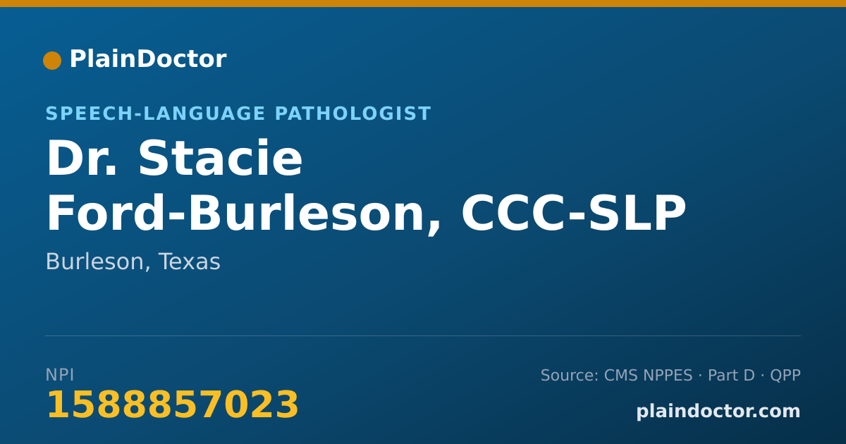 Shareable card for Stacie Ford-Burleson, CCC-SLP - Speech-Language Pathologist, Burleson, TX