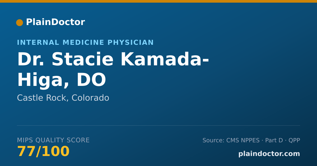 Shareable card for Stacie Kamada- Higa, DO - Internal Medicine Physician, Castle Rock, CO