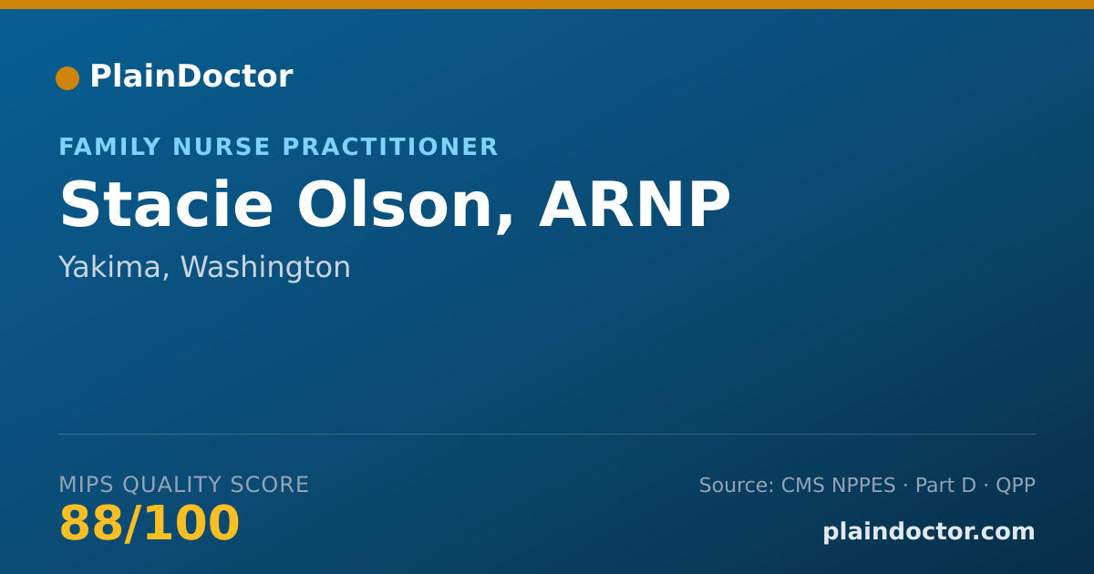 Shareable card for Stacie Olson, ARNP - Family Nurse Practitioner, Yakima, WA