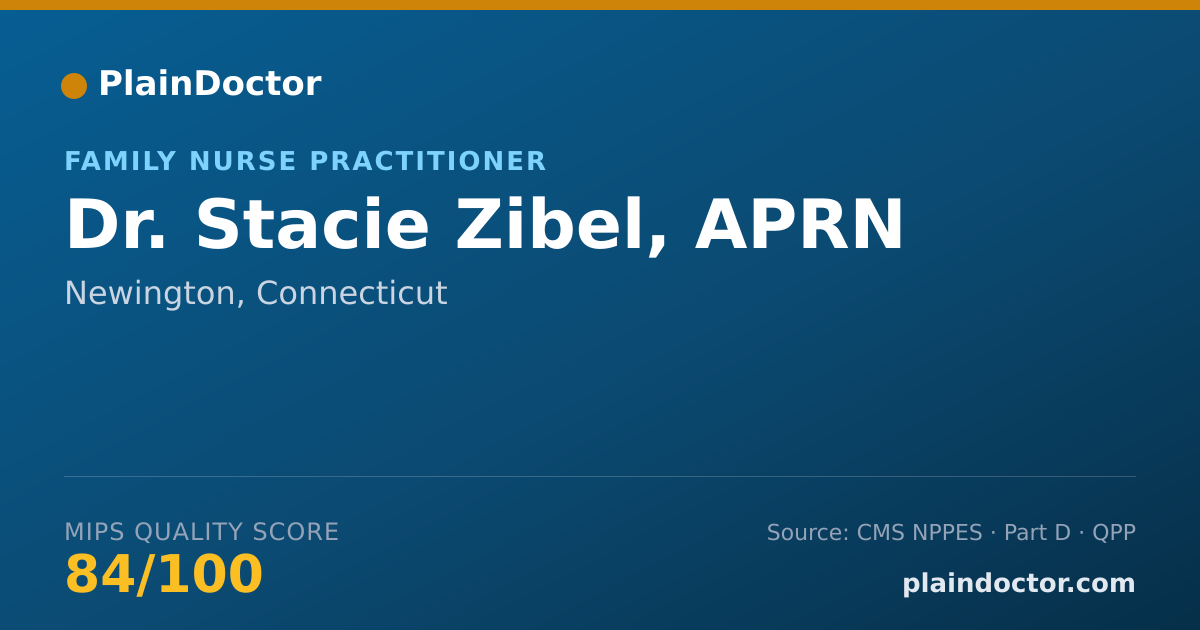 Shareable card for Stacie Zibel, APRN - Family Nurse Practitioner, Newington, CT