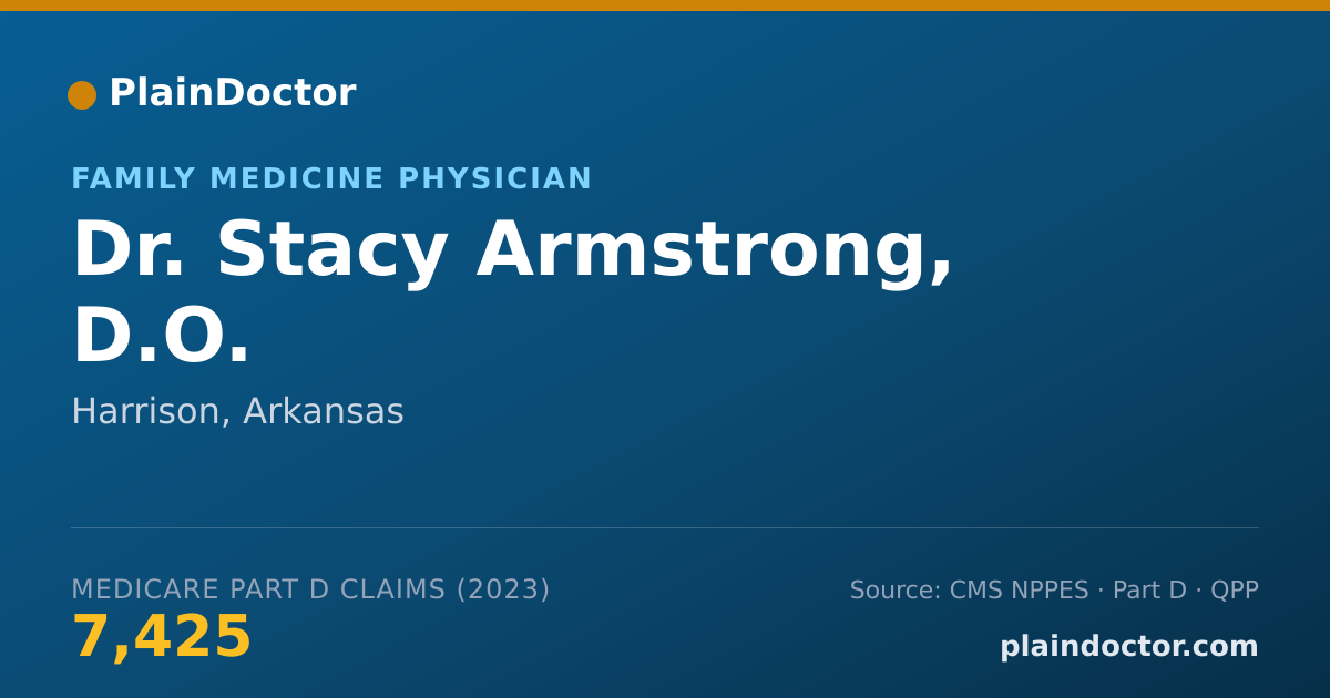 Shareable card for Stacy Armstrong, D.O. - Family Medicine Physician, Harrison, AR