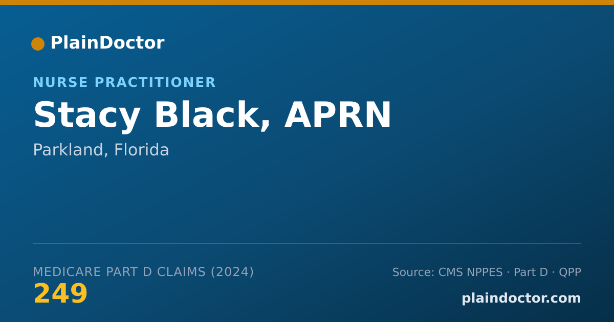 Shareable card for Stacy Black, APRN - Nurse Practitioner, Parkland, FL