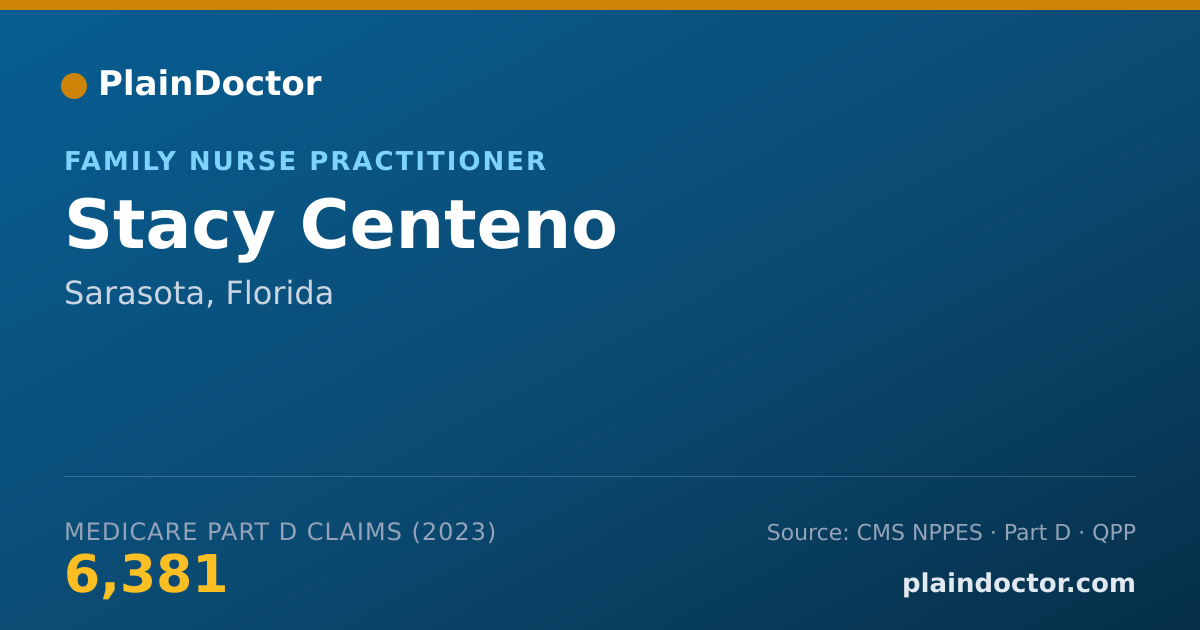 Shareable card for Stacy Centeno - Family Nurse Practitioner, Sarasota, FL