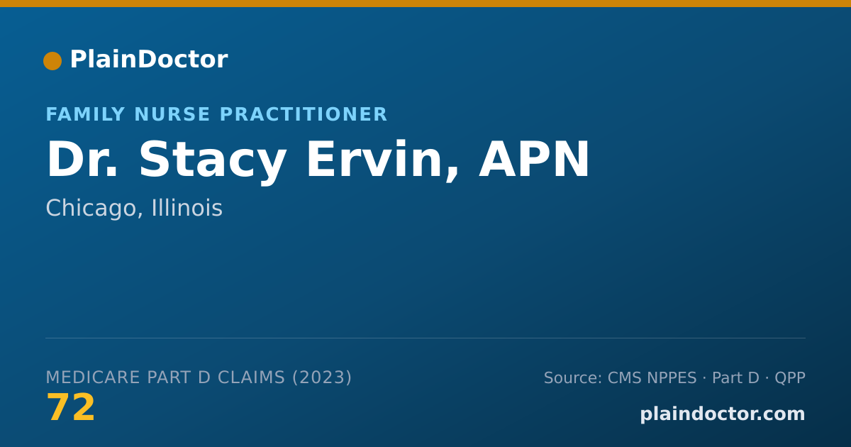 Shareable card for Stacy Ervin, APN - Family Nurse Practitioner, Chicago, IL