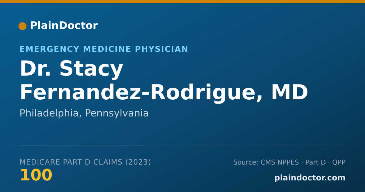 Shareable card for Stacy Fernandez-Rodrigue, MD - Emergency Medicine Physician, Philadelphia, PA