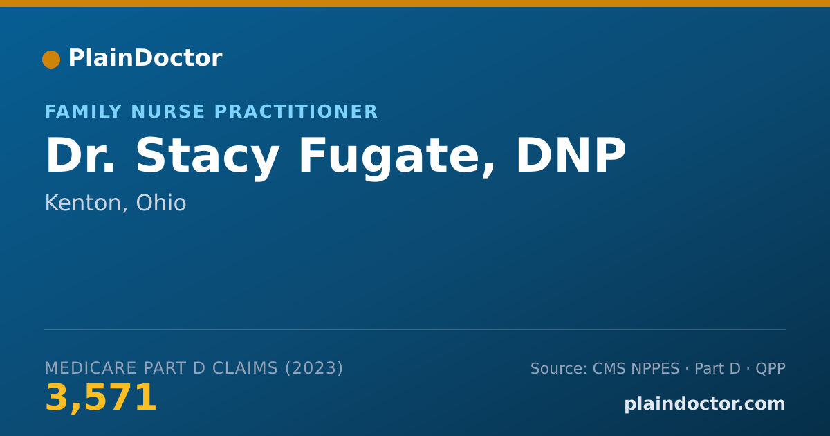 Shareable card for Stacy Fugate, DNP - Family Nurse Practitioner, Kenton, OH