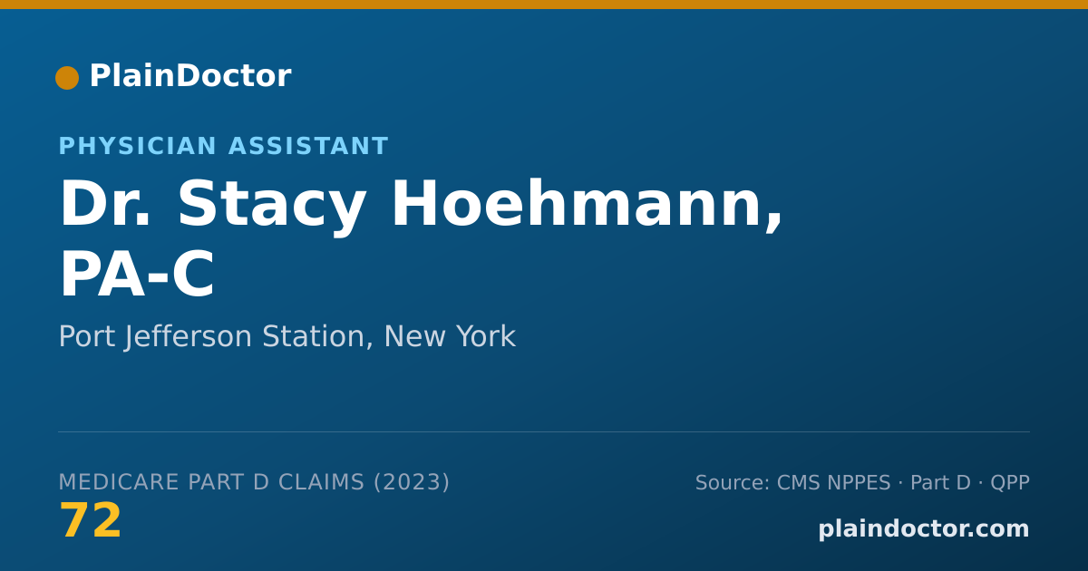 Shareable card for Stacy Hoehmann, PA-C - Physician Assistant, Port Jefferson Station, NY