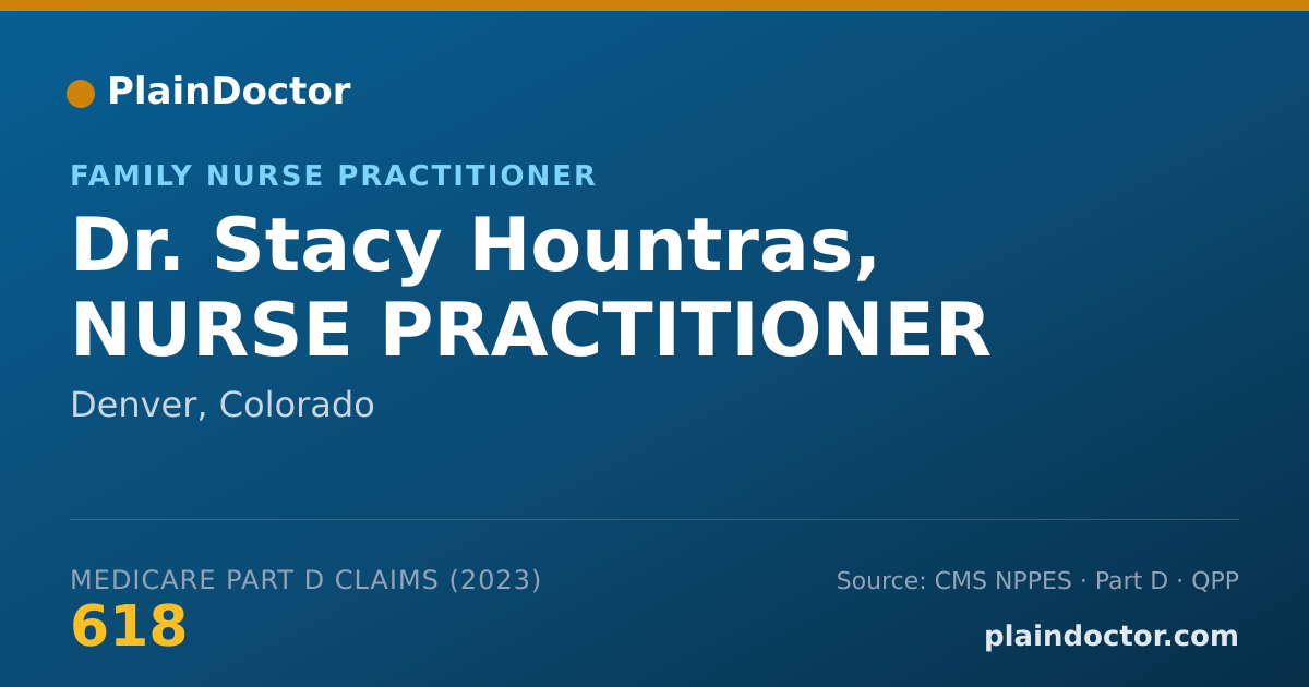Shareable card for Stacy Hountras, NURSE PRACTITIONER - Family Nurse Practitioner, Denver, CO