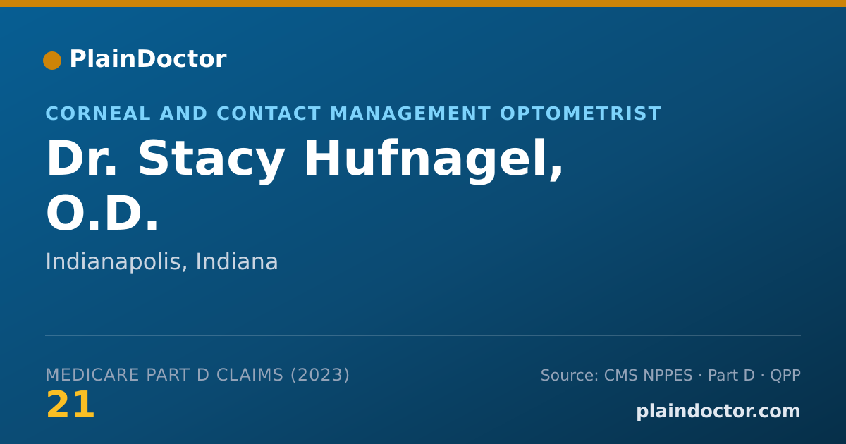 Shareable card for Stacy Hufnagel, O.D. - Corneal and Contact Management Optometrist, Indianapolis, IN