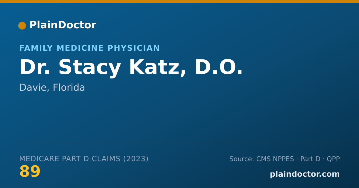 Shareable card for Stacy Katz, D.O. - Family Medicine Physician, Davie, FL