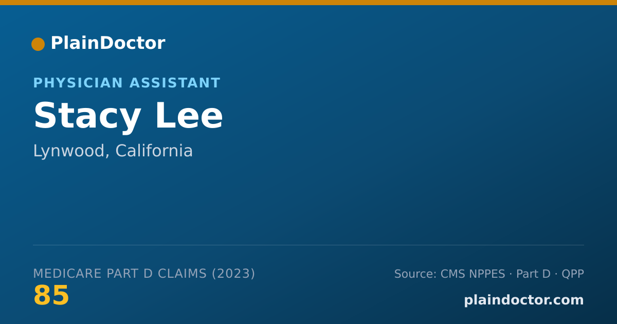 Shareable card for Stacy Lee - Physician Assistant, Lynwood, CA