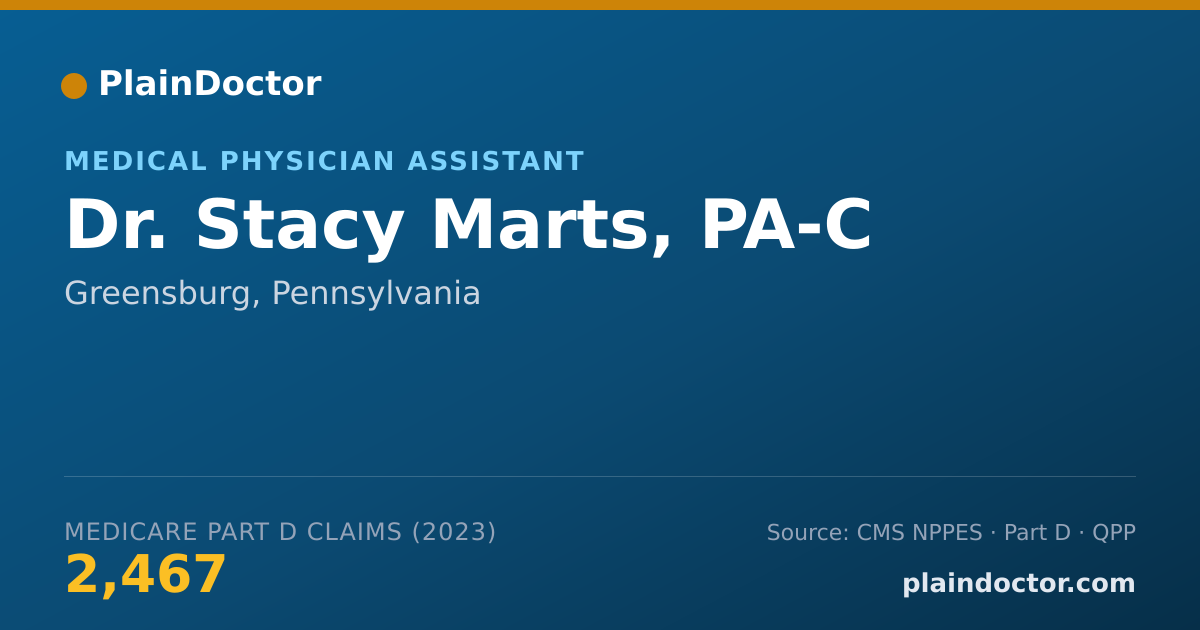 Shareable card for Stacy Marts, PA-C - Medical Physician Assistant, Greensburg, PA