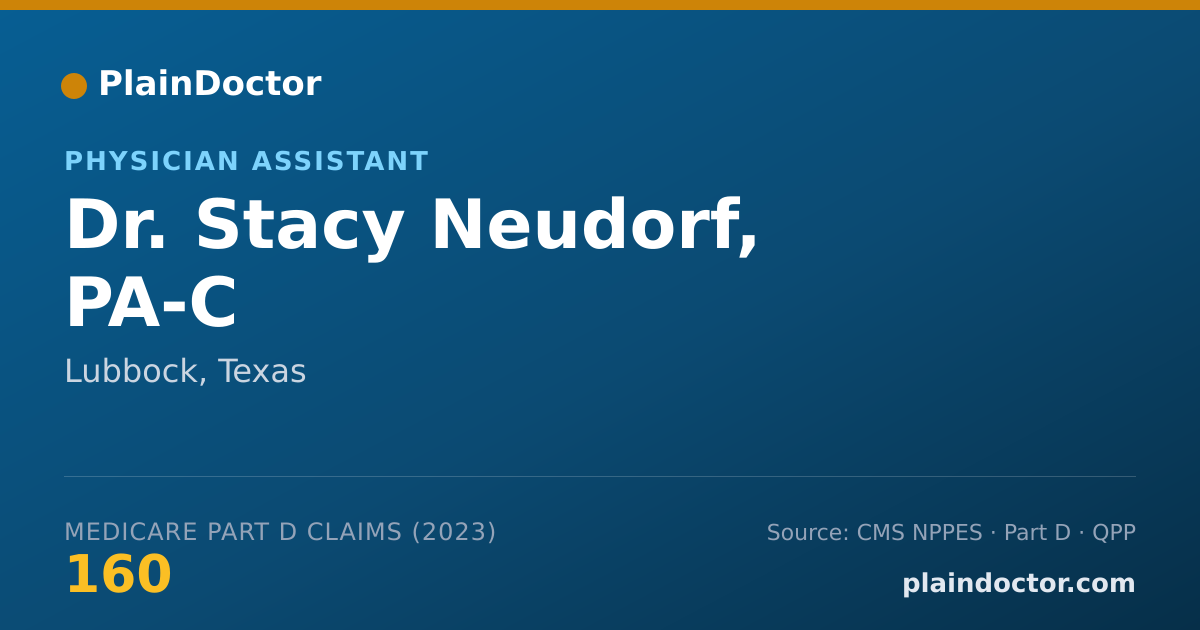 Shareable card for Stacy Neudorf, PA-C - Physician Assistant, Lubbock, TX
