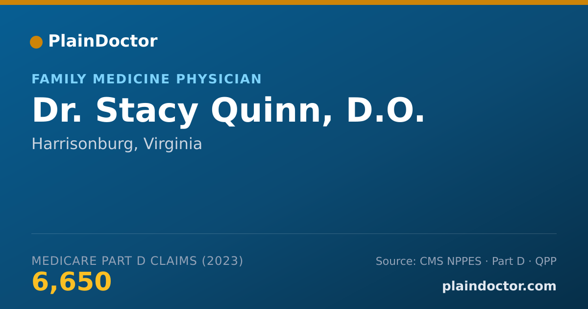 Shareable card for Stacy Quinn, D.O. - Family Medicine Physician, Harrisonburg, VA