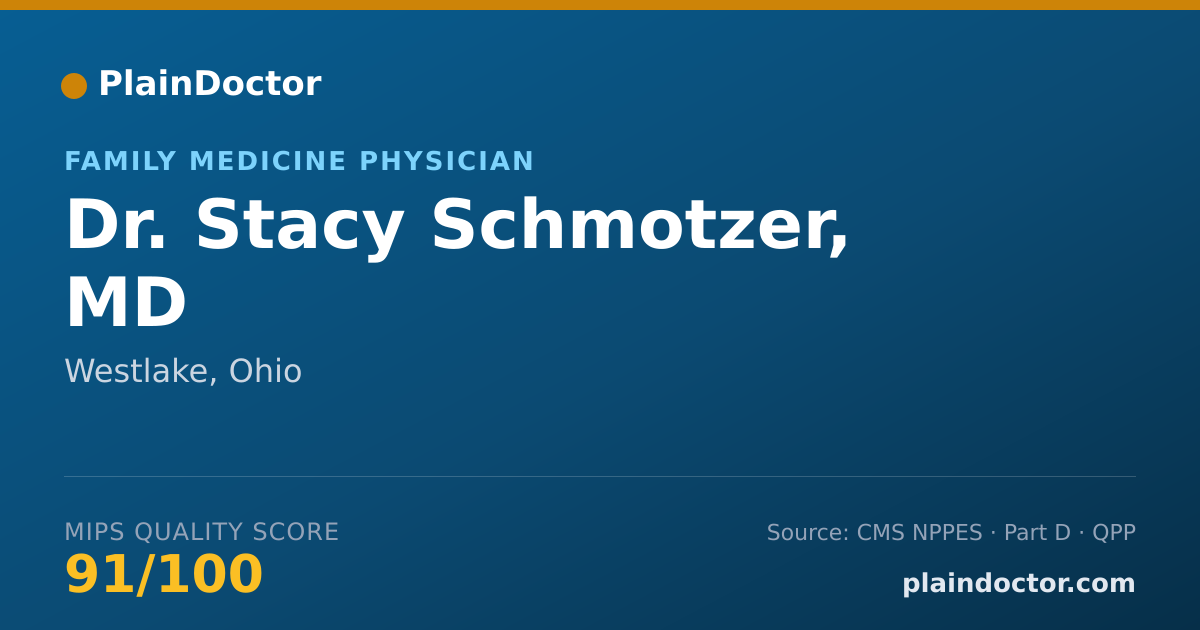 Shareable card for Stacy Schmotzer, MD - Family Medicine Physician, Westlake, OH