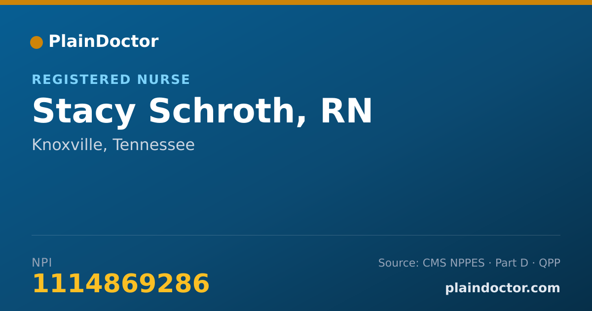 Shareable card for Stacy Schroth, RN - Registered Nurse, Knoxville, TN