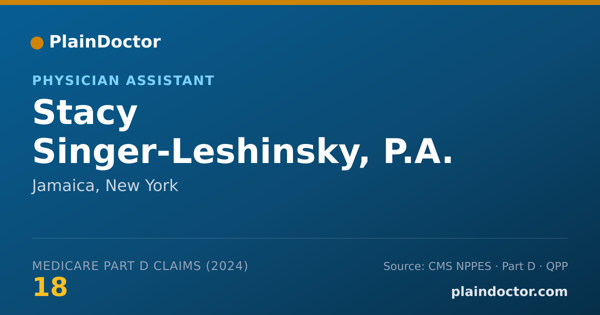 Shareable card for Stacy Singer-Leshinsky, P.A. - Physician Assistant, Jamaica, NY