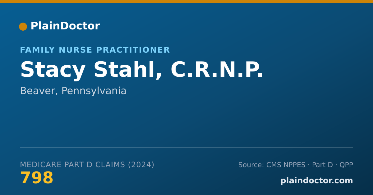 Shareable card for Stacy Stahl, C.R.N.P. - Family Nurse Practitioner, Beaver, PA
