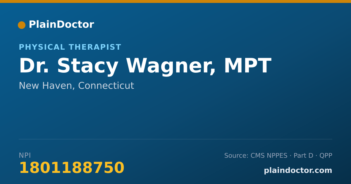Shareable card for Stacy Wagner, MPT - Physical Therapist, New Haven, CT