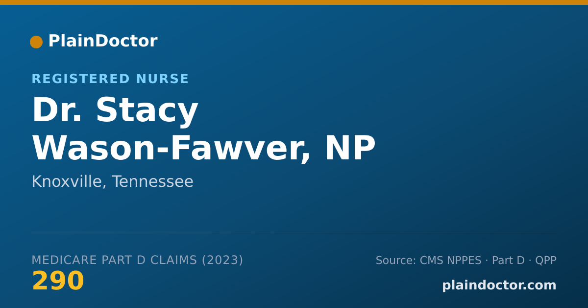Shareable card for Stacy Wason-Fawver, NP - Registered Nurse, Knoxville, TN