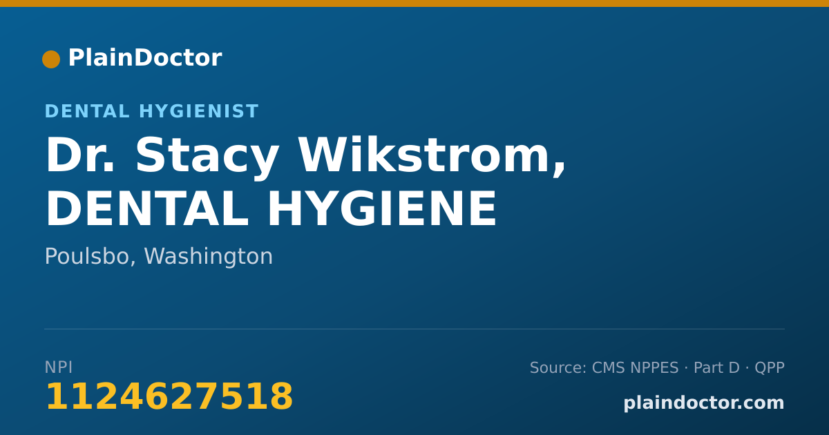 Shareable card for Stacy Wikstrom, DENTAL HYGIENE - Dental Hygienist, Poulsbo, WA