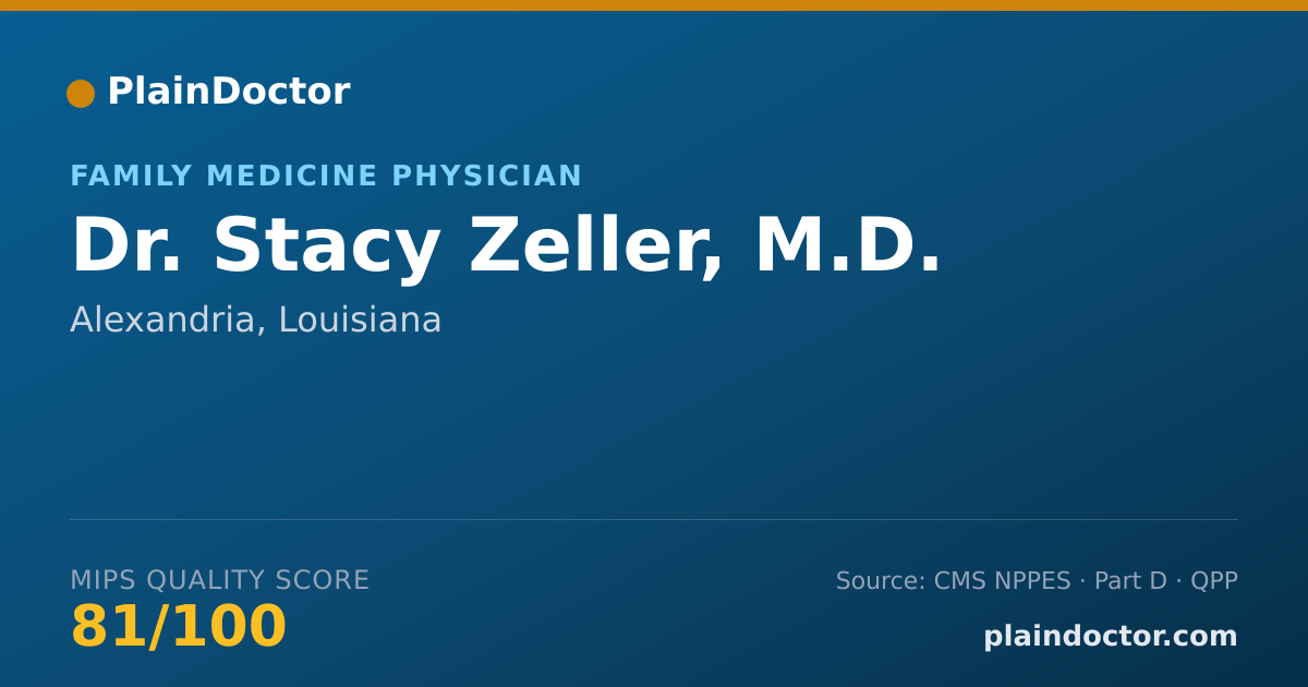 Shareable card for Stacy Zeller, M.D. - Family Medicine Physician, Alexandria, LA
