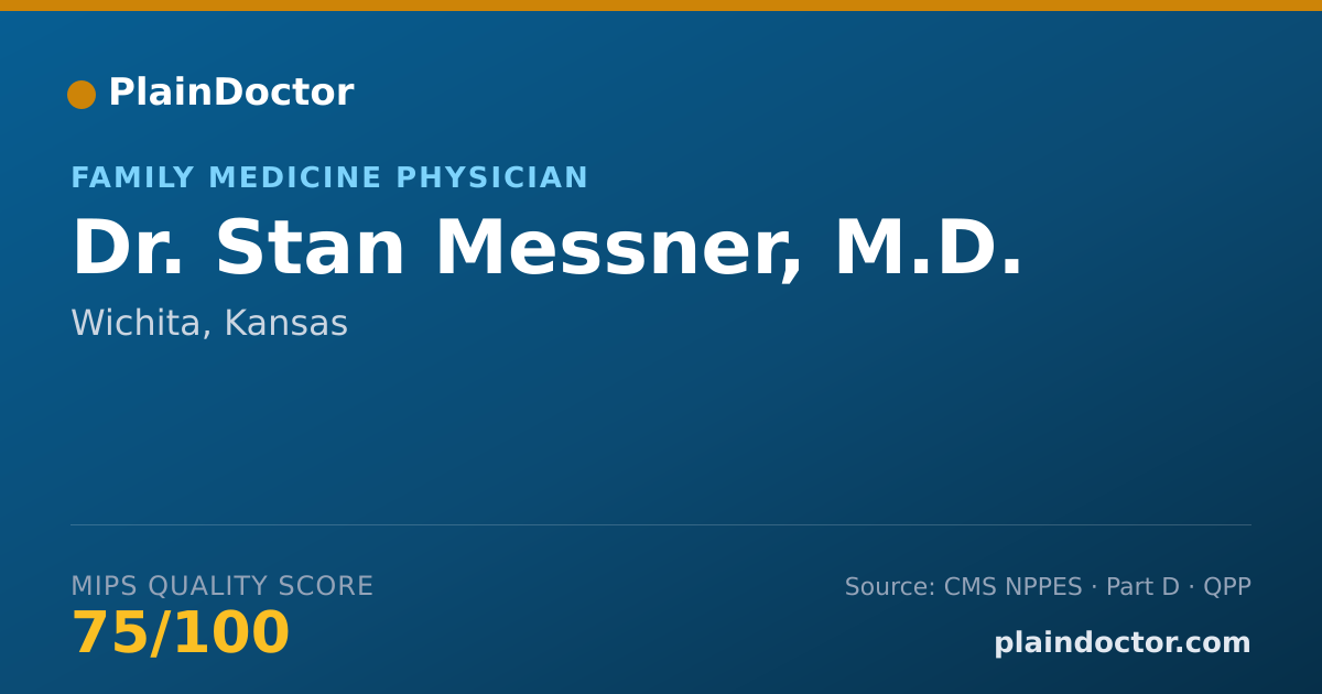 Shareable card for Stan Messner, M.D. - Family Medicine Physician, Wichita, KS
