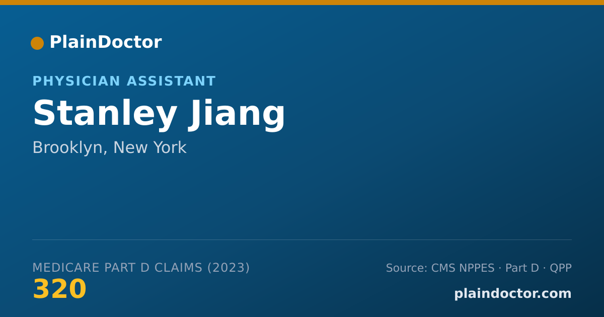Shareable card for Stanley Jiang - Physician Assistant, Brooklyn, NY