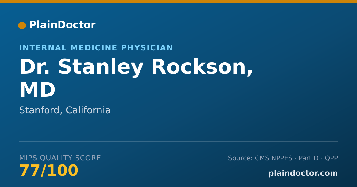 Shareable card for Stanley Rockson, MD - Internal Medicine Physician, Stanford, CA
