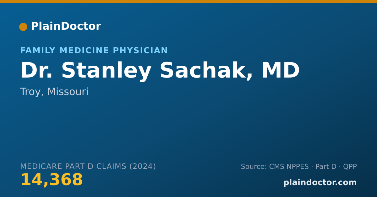 Shareable card for Stanley Sachak, MD - Student in an Organized Health Care Education/Training Program, Troy, MO