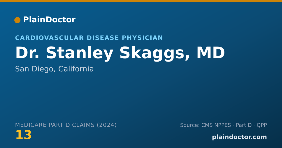 Shareable card for Stanley Skaggs, MD - Cardiovascular Disease Physician, San Diego, CA
