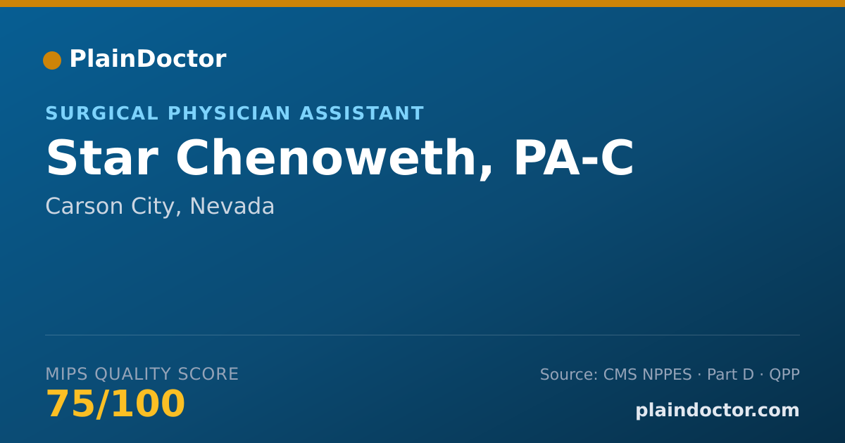 Shareable card for Star Chenoweth, PA-C - Medical Physician Assistant, Carson City, NV