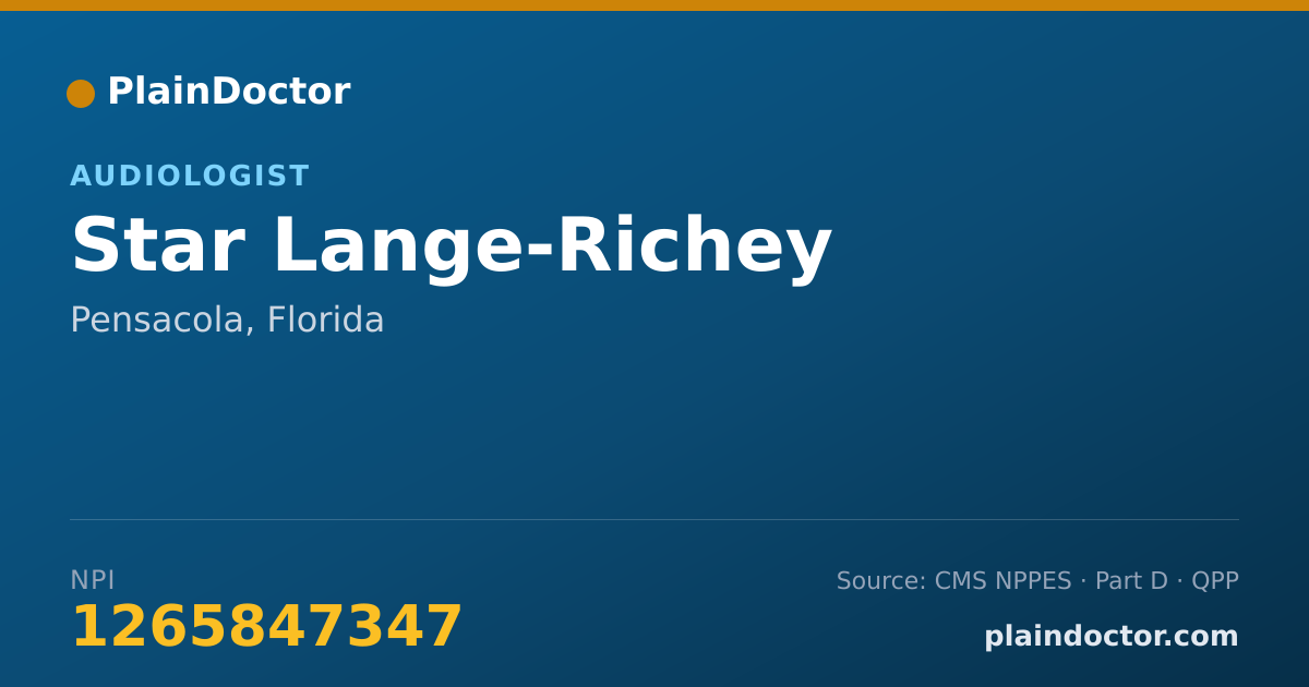 Shareable card for Star Lange-Richey - Audiologist, Pensacola, FL