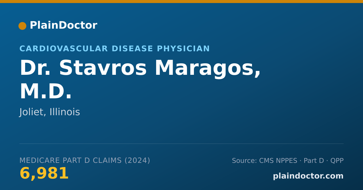 Shareable card for Stavros Maragos, M.D. - Cardiovascular Disease Physician, Joliet, IL