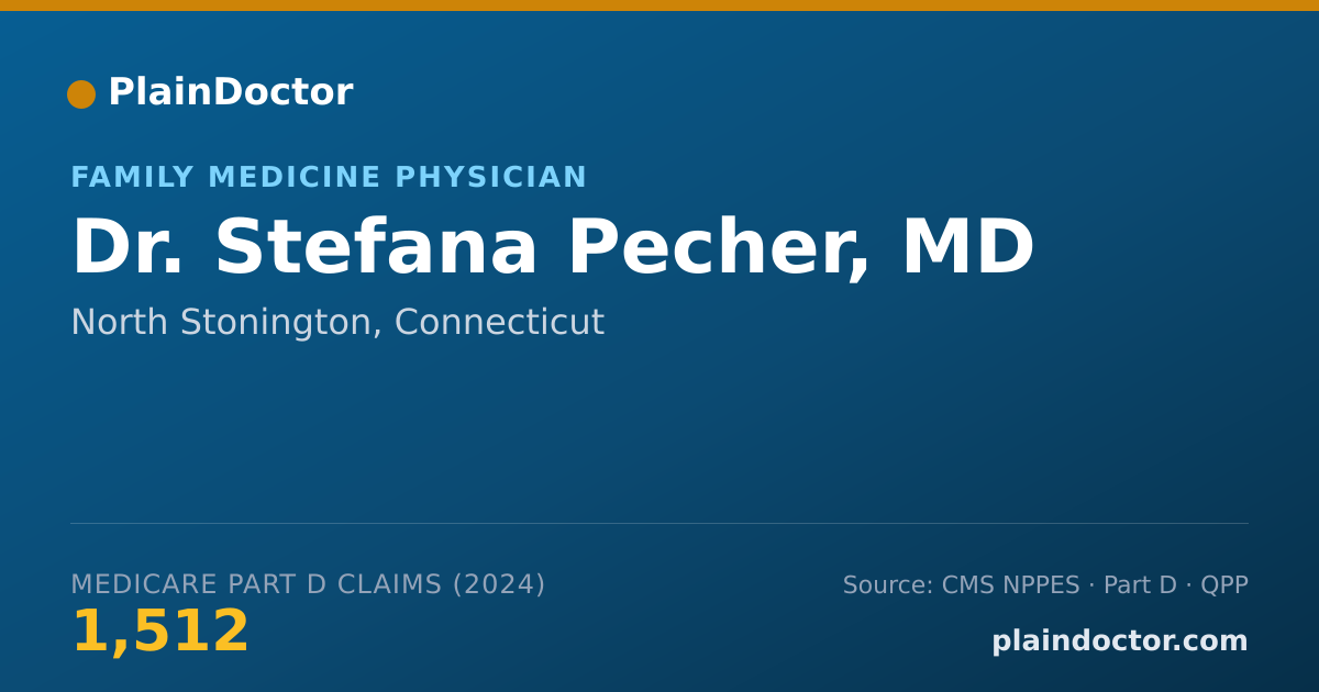 Shareable card for Stefana Pecher, MD - Family Medicine Physician, North Stonington, CT