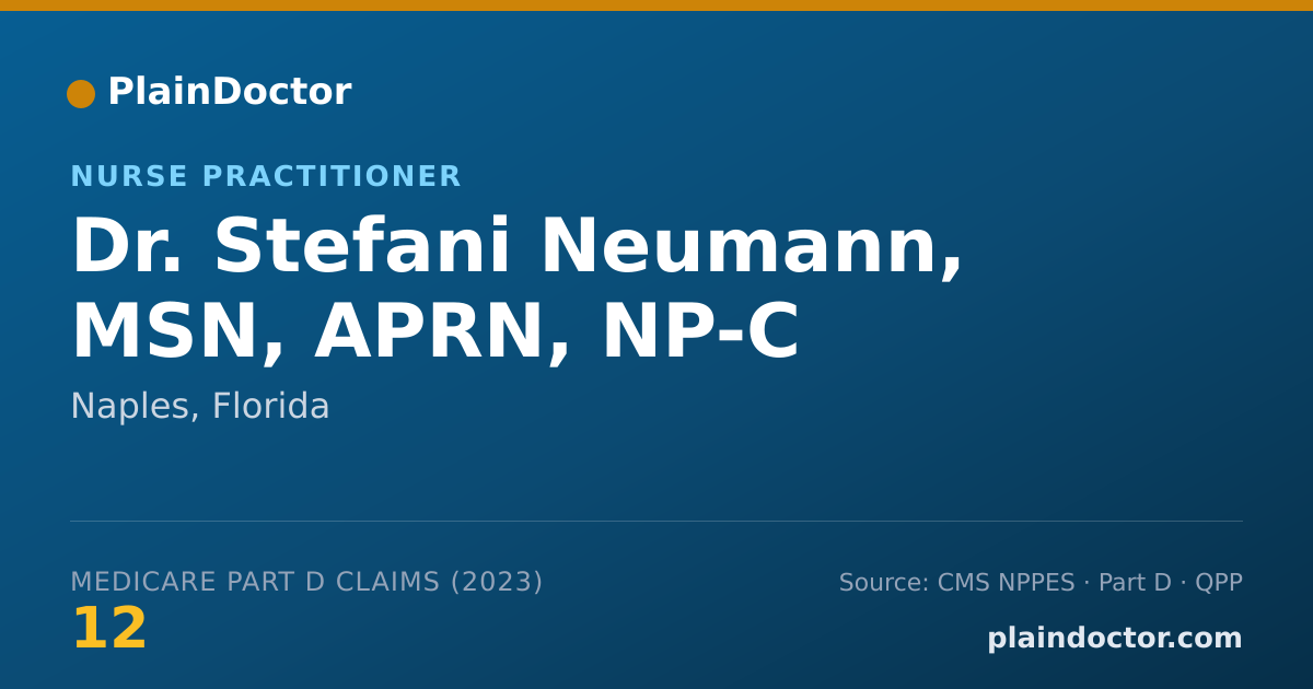 Shareable card for Stefani Neumann, MSN, APRN, NP-C - Nurse Practitioner, Naples, FL