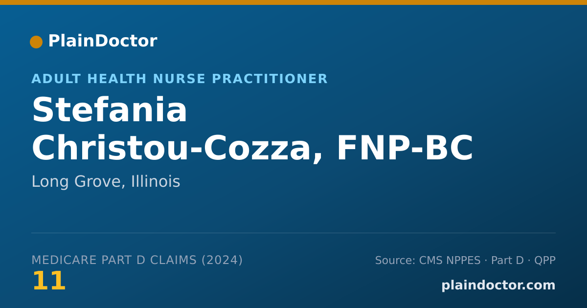 Shareable card for Stefania Christou-Cozza, FNP-BC - Adult Health Nurse Practitioner, Long Grove, IL