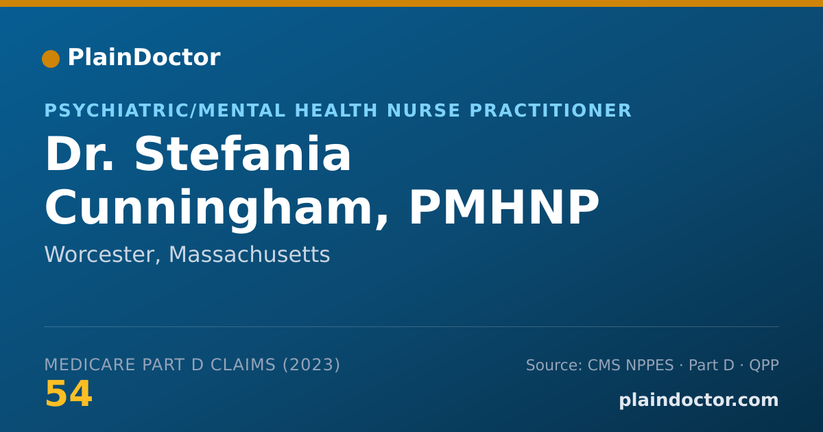Shareable card for Stefania Cunningham, PMHNP - Psychiatric/Mental Health Nurse Practitioner, Worcester, MA
